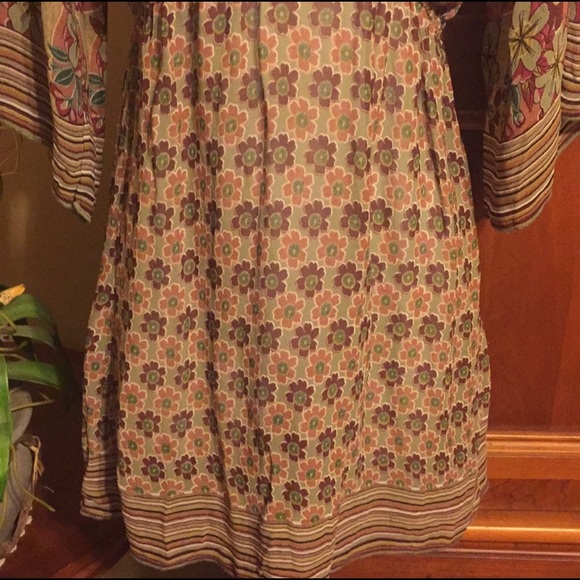 Angie Tunic Shirt Dress Short Sleeve Boho Medium - Picture 3 of 7